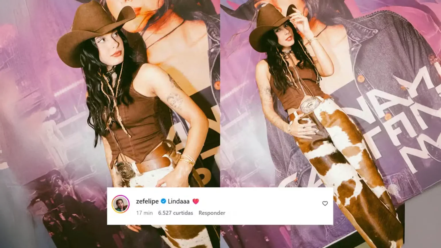 Ana Castela arrasa em Portugal e Zé Felipe reage com elogio Romance ganha força durante turnê internacional de Ana Castela (Foto: Reprodução Instagram)