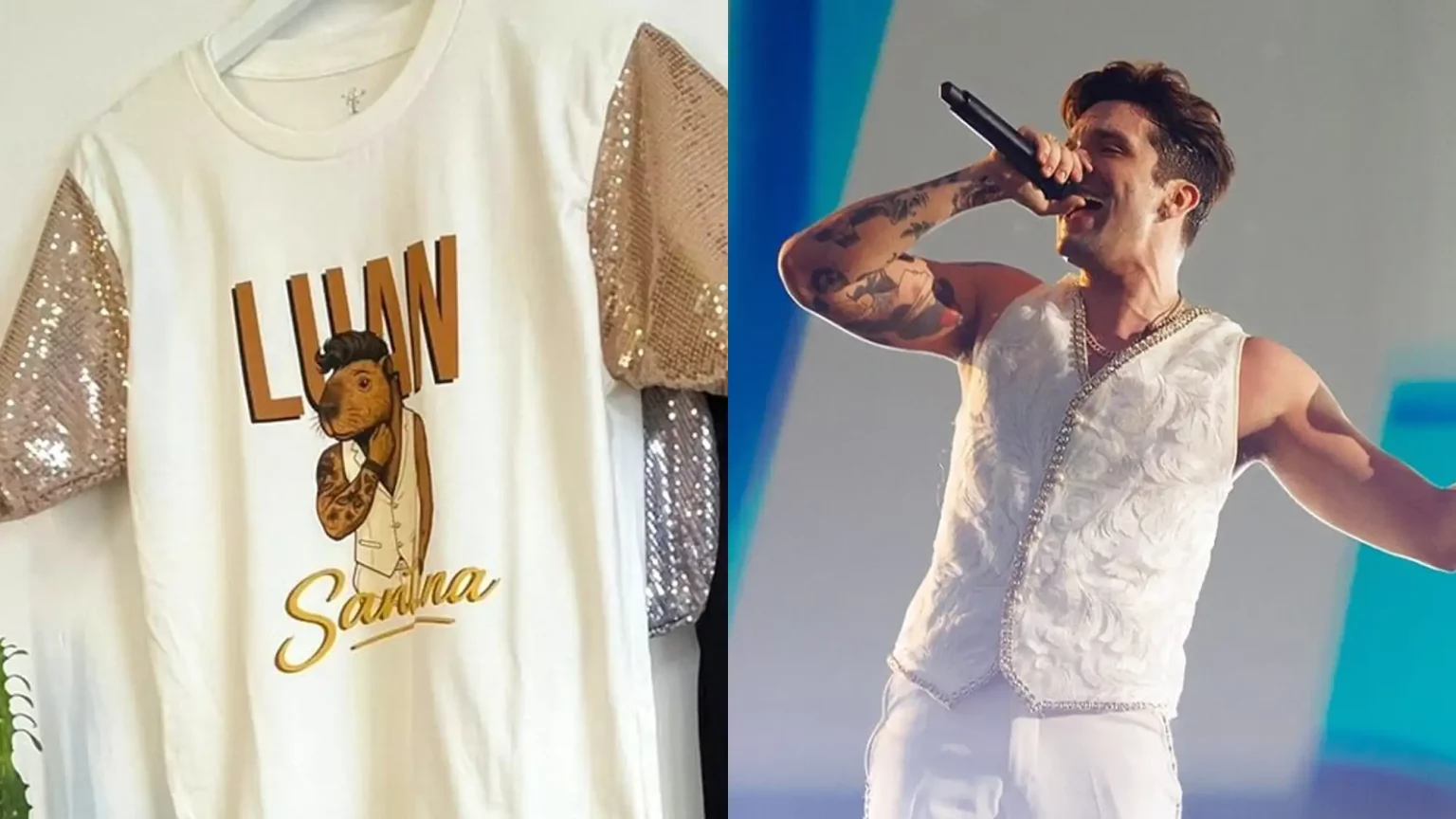 Luan Santana vira capivara e inspira coleção de camisetas de marca curitibana Luan Santana “vira capivara” e enlouquece fãs com coleção de camisetas inspiradas em Curitiba