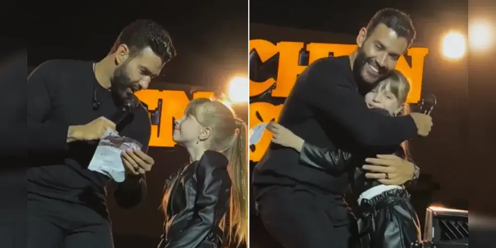 Gusttavo Lima realiza sonho de fã mirim com incrível presente Gusttavo Lima realiza sonho de fã mirim com incrível presente