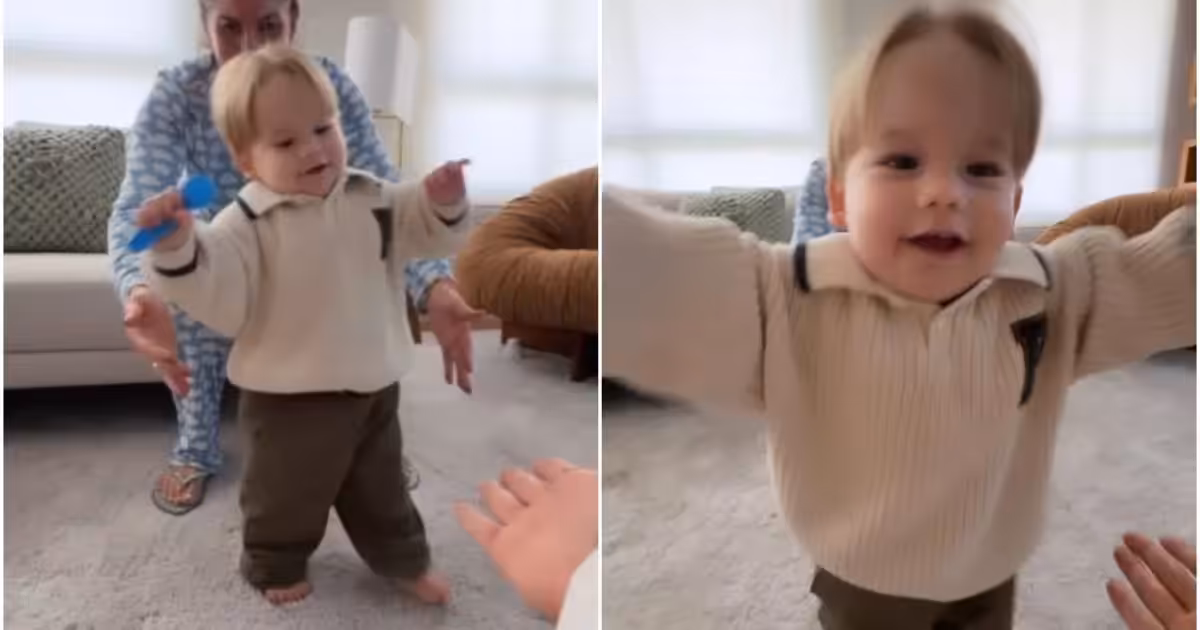 Virginia encanta ao compartilhar os primeiros passos do filho!
