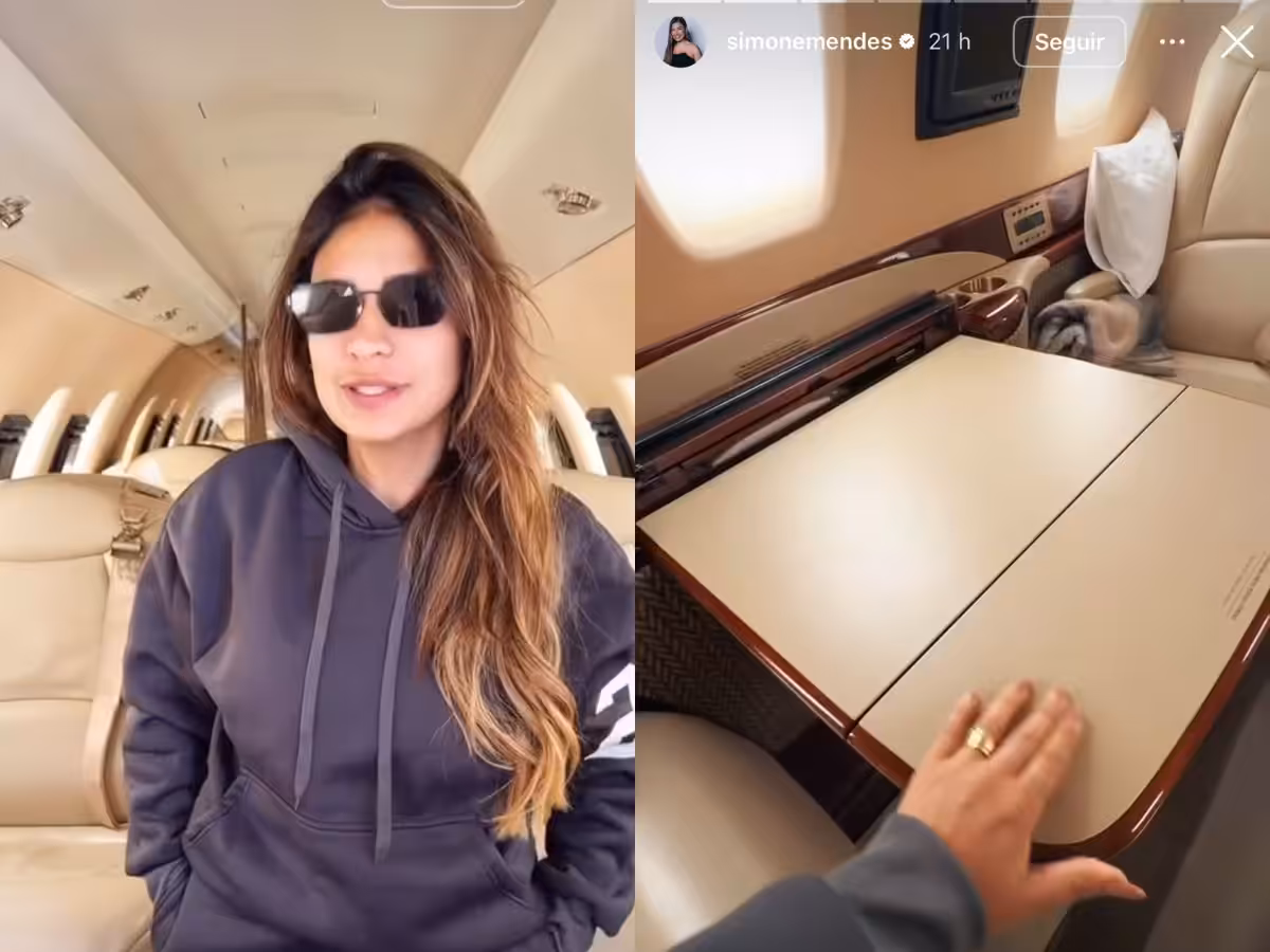 Simone Mendes investe em reforma luxuosa de jato milionário
