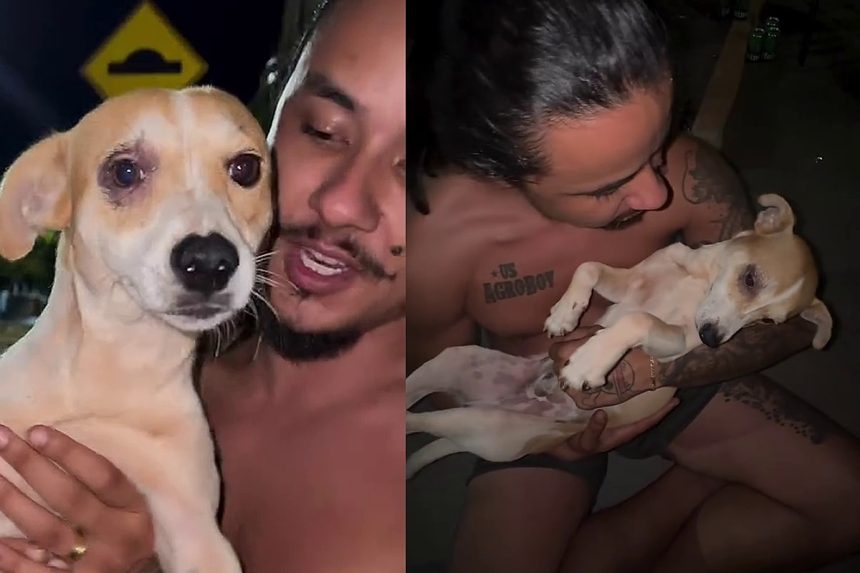 Cantor se emociona ao encontrar cãozinho mancando e revela desejos
