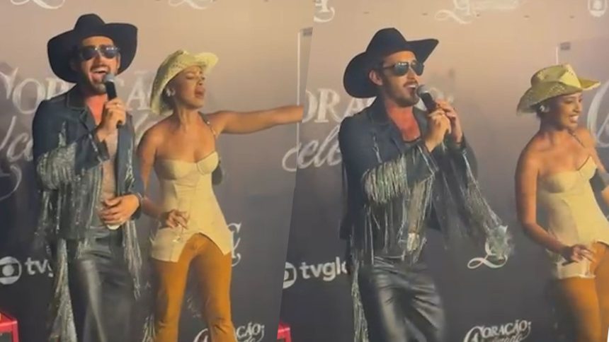 Filipe Bragança e Gabz se apresentam na festa de "Coração Acelerado"