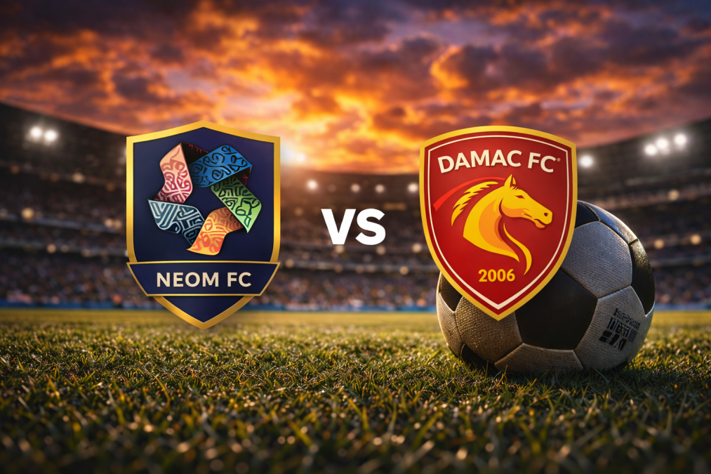 Jogo de hoje pela Saudi Pro League coloca as equipes Neom SC x Damac FC em momentos opostos na tabela