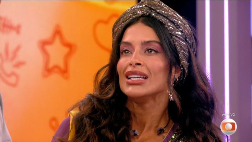 Tadeu Schmidt e Aline Campos: 1ª eliminada comenta estratégia