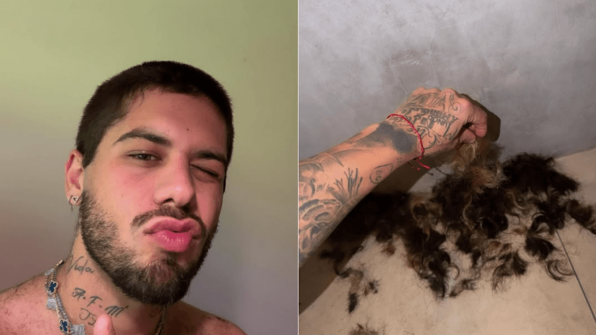 Zé Felipe se reinventa: apaga redes e raspa cabelo após separação