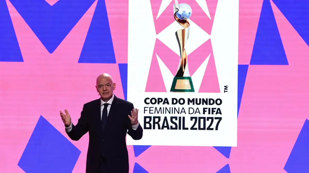 A FIFA anunciou neste domingo a marca oficial da Copa do Mundo Feminina de 2027, que terá o Brasil como país-sede.