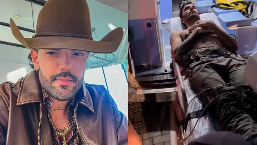 Luan Pereira passa mal após show e é levado de ambulância para hospital (Foto: rede social)