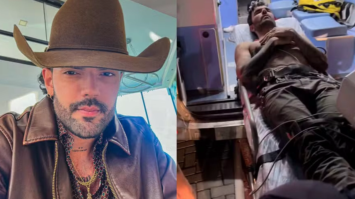 Luan Pereira passa mal após show e é levado de ambulância para hospital (Foto: rede social)