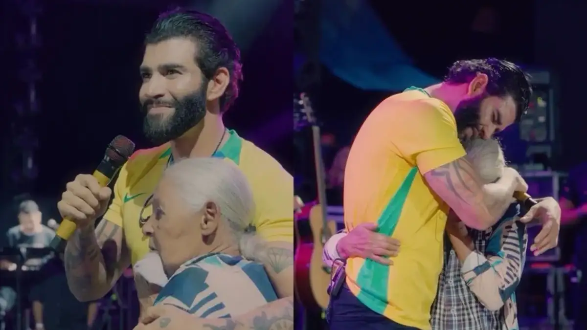 Gusttavo Lima chora ao lembrar morte da mãe durante show e comove fãs Gusttavo Lima chora ao lembrar morte da mãe durante show e comove fãs